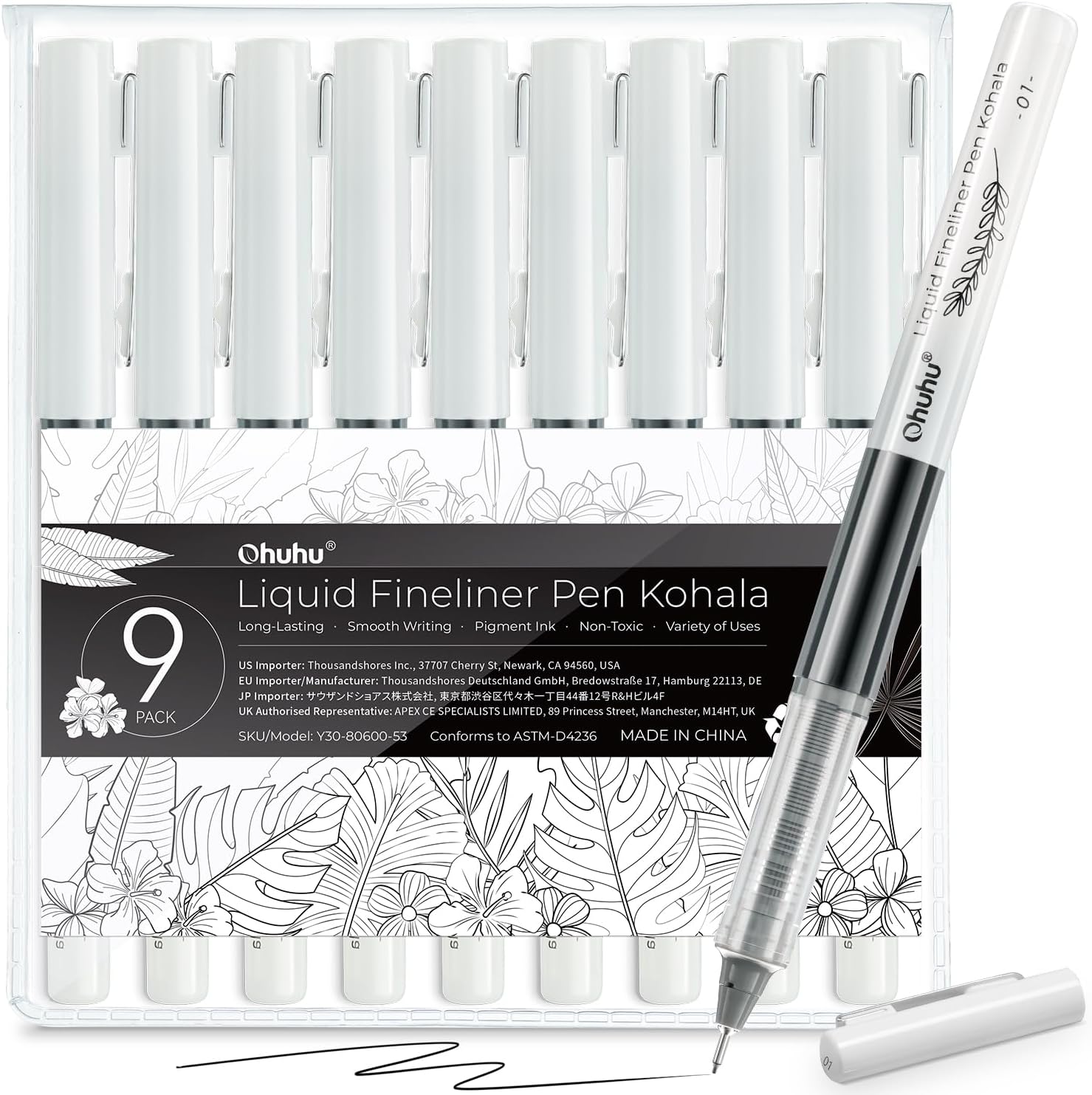 Ohuhu Liquid Fineliner Drawing Pens: Sizes – MoonArt