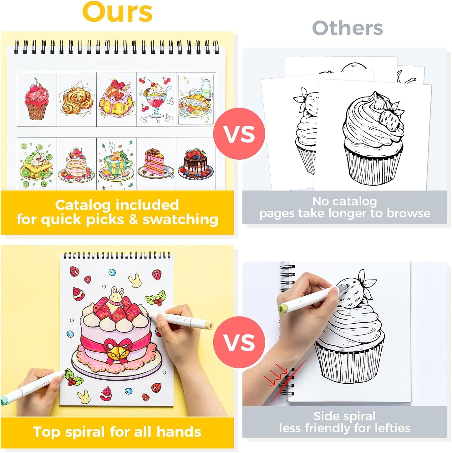 Ohuhu Colouring Book, Double-Sided, Bleedproof - Enjoy the Sweet Moment