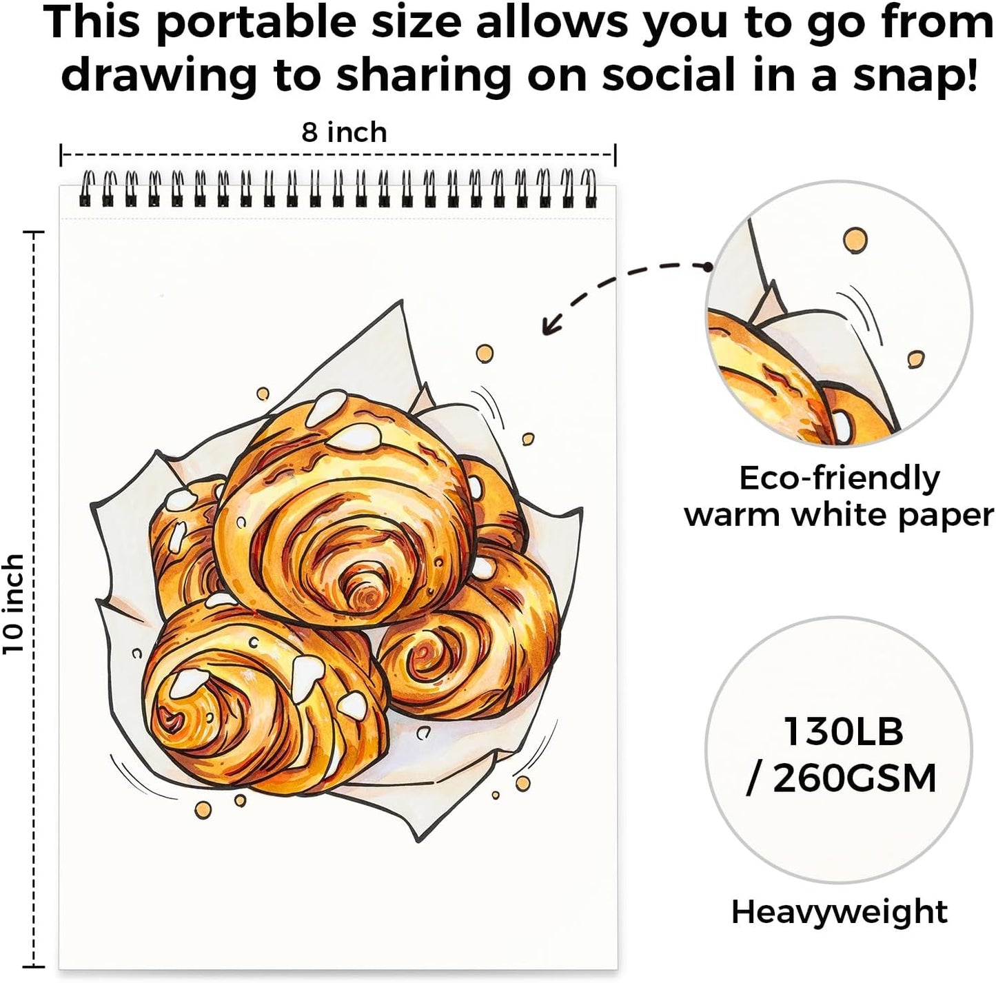 Ohuhu Colouring Book, Double-Sided, Bleedproof - Enjoy the Sweet Moment