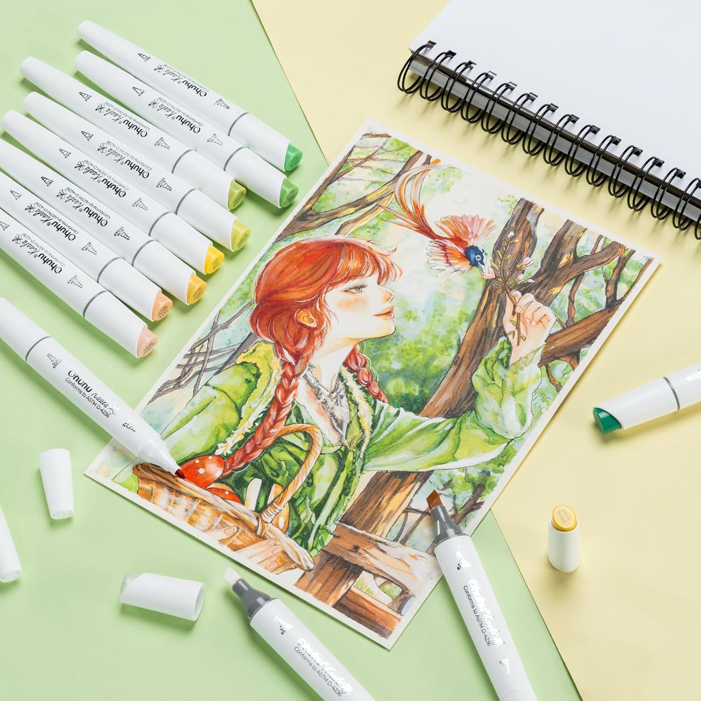 Ohuhu Kaala 108 Colours Dual Tip Alcohol Markers