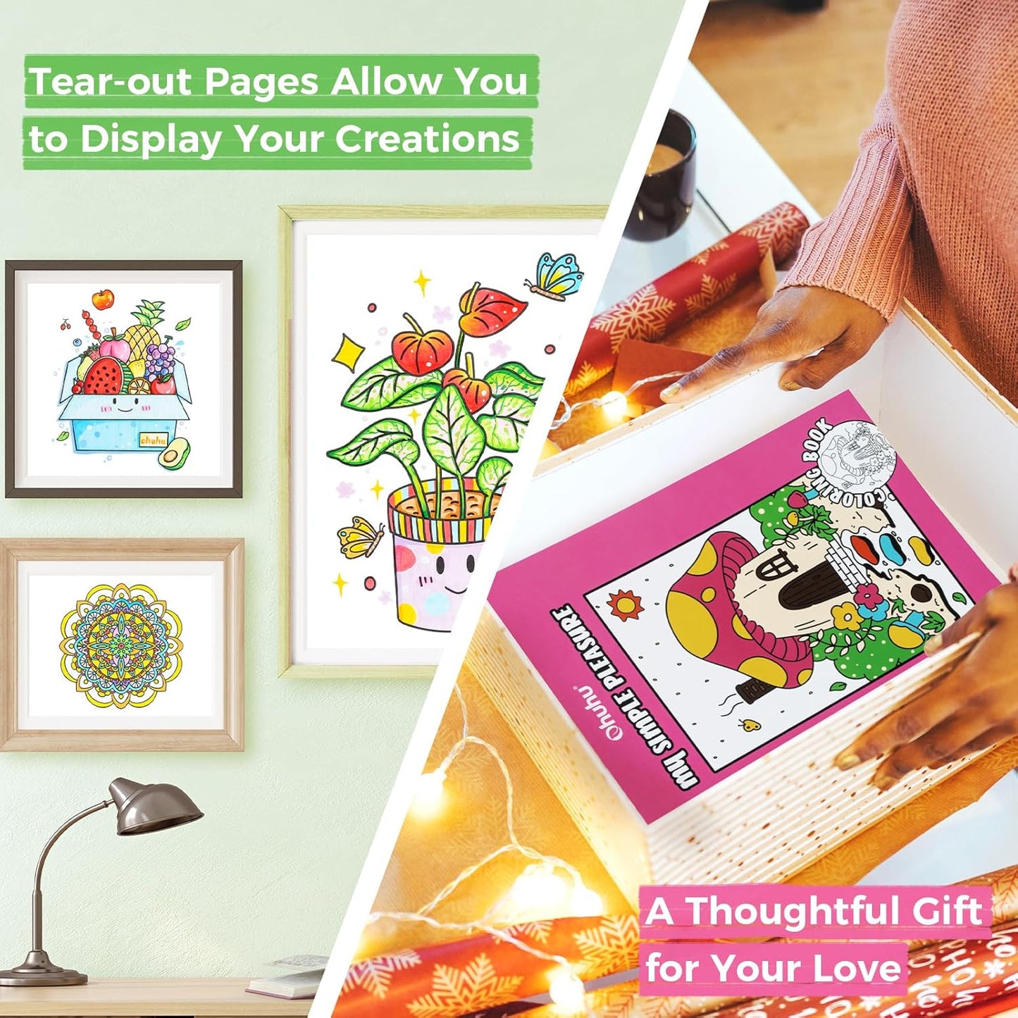 Ohuhu Colouring Book, Double-Sided, Bleedproof - My Simple Pleasure