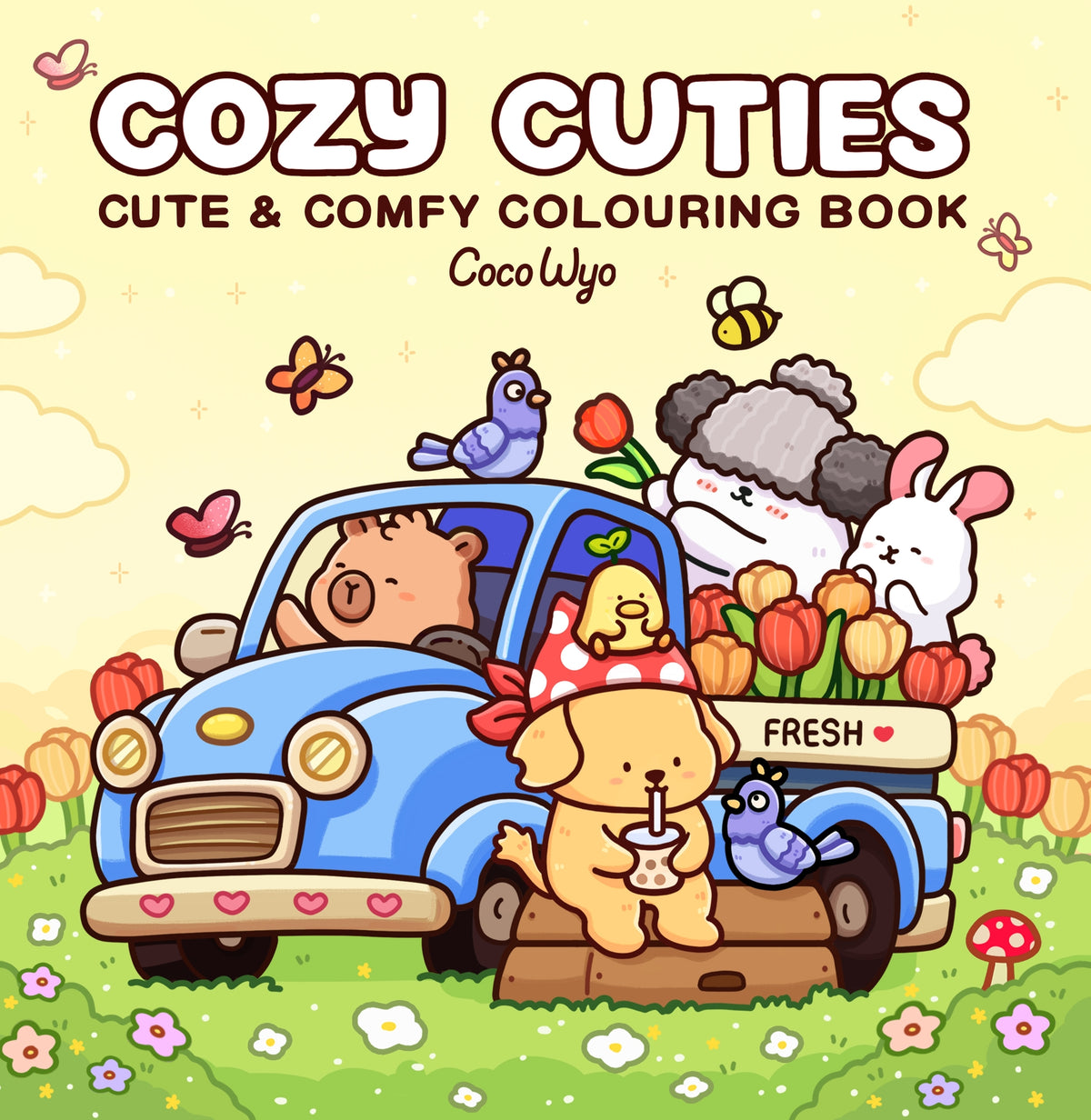 Cozy Cuties, Cute & Comfy Colouring Book by Coco Wyo