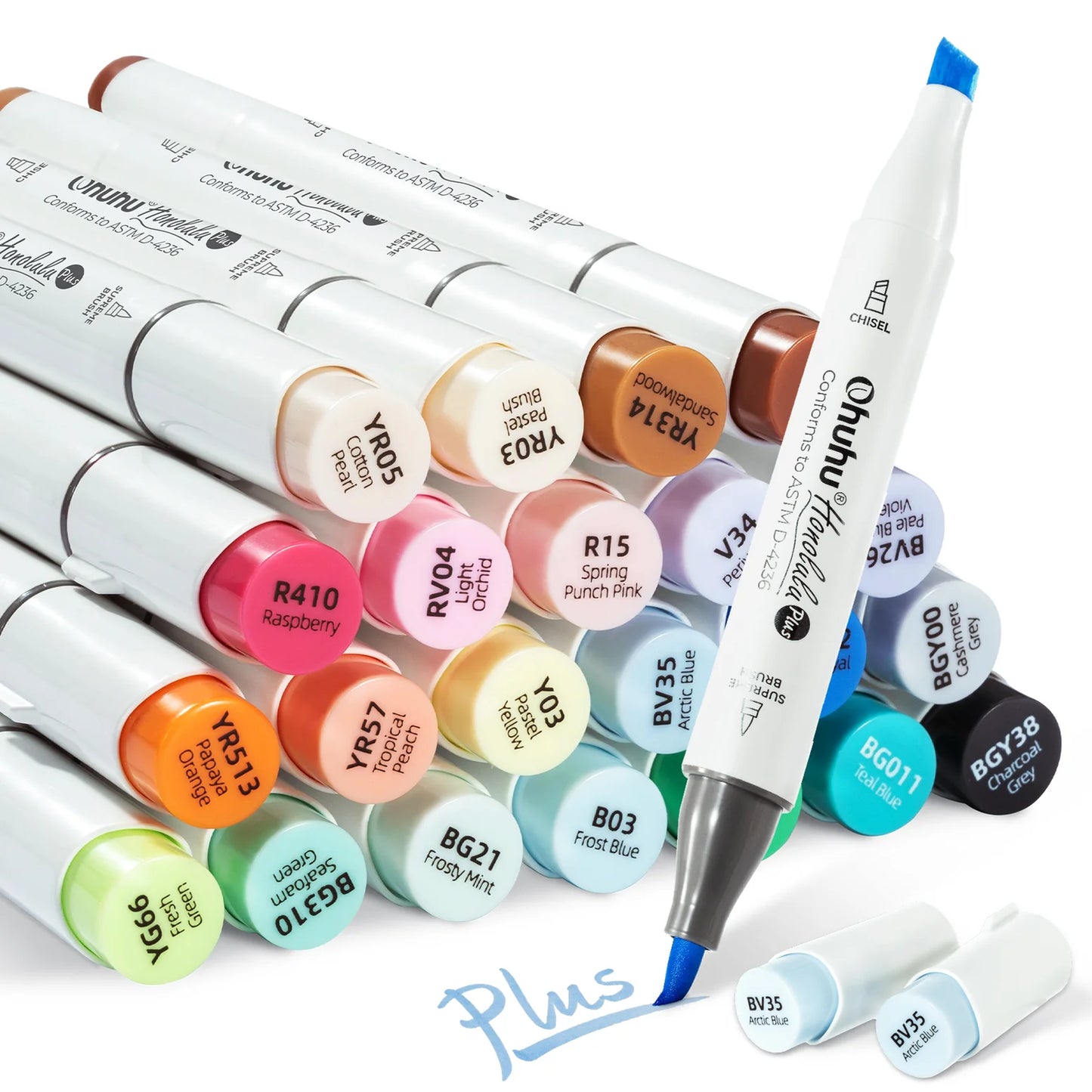 Ohuhu Honolulu Plus 24 Colours Dual Tip Alcohol Art Markers
