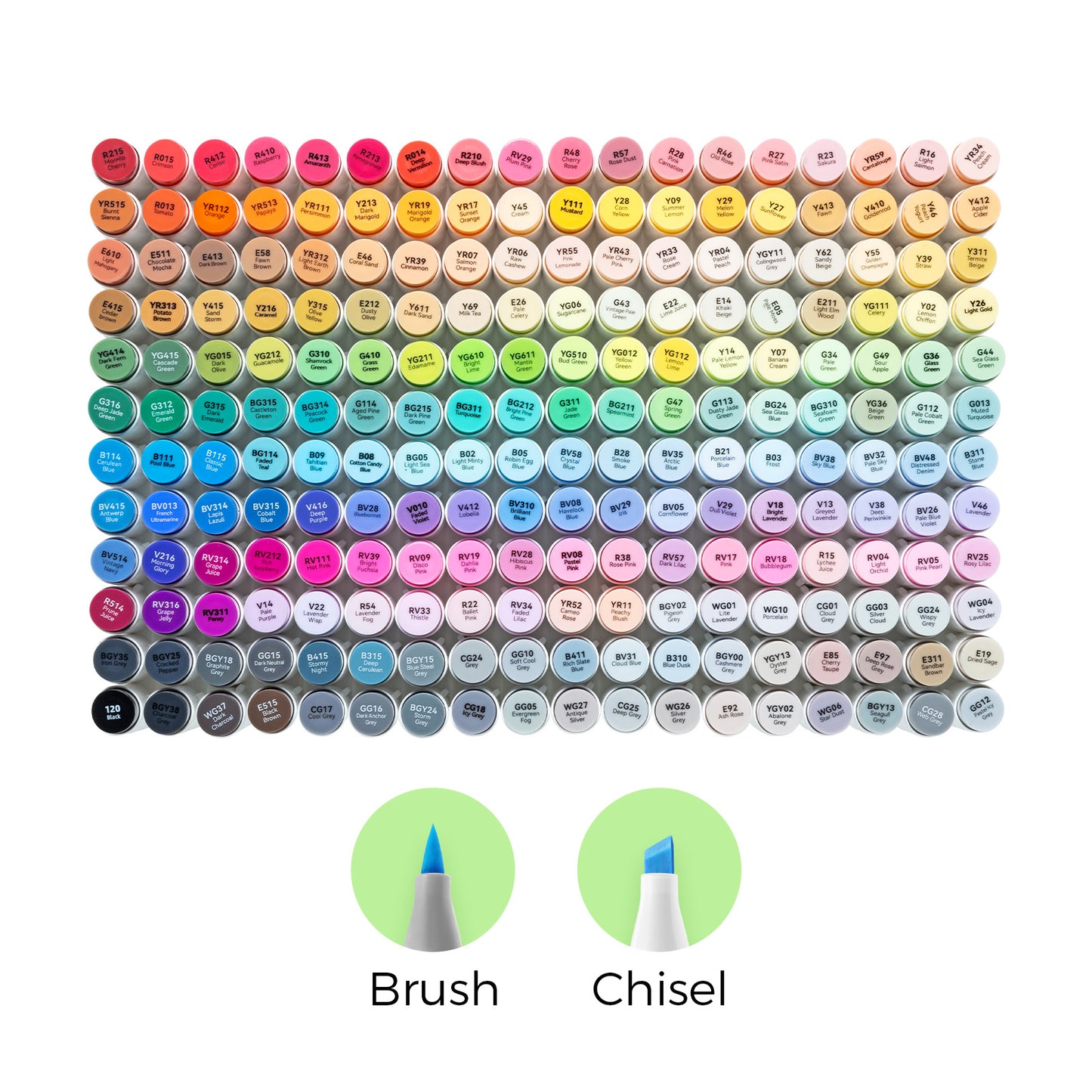 Ohuhu Honolulu 216 Colours Dual Tip Alcohol Art Markers