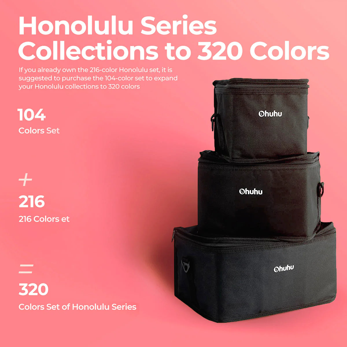 Ohuhu Honolulu 320 Colours Dual Tip Alcohol Art Markers