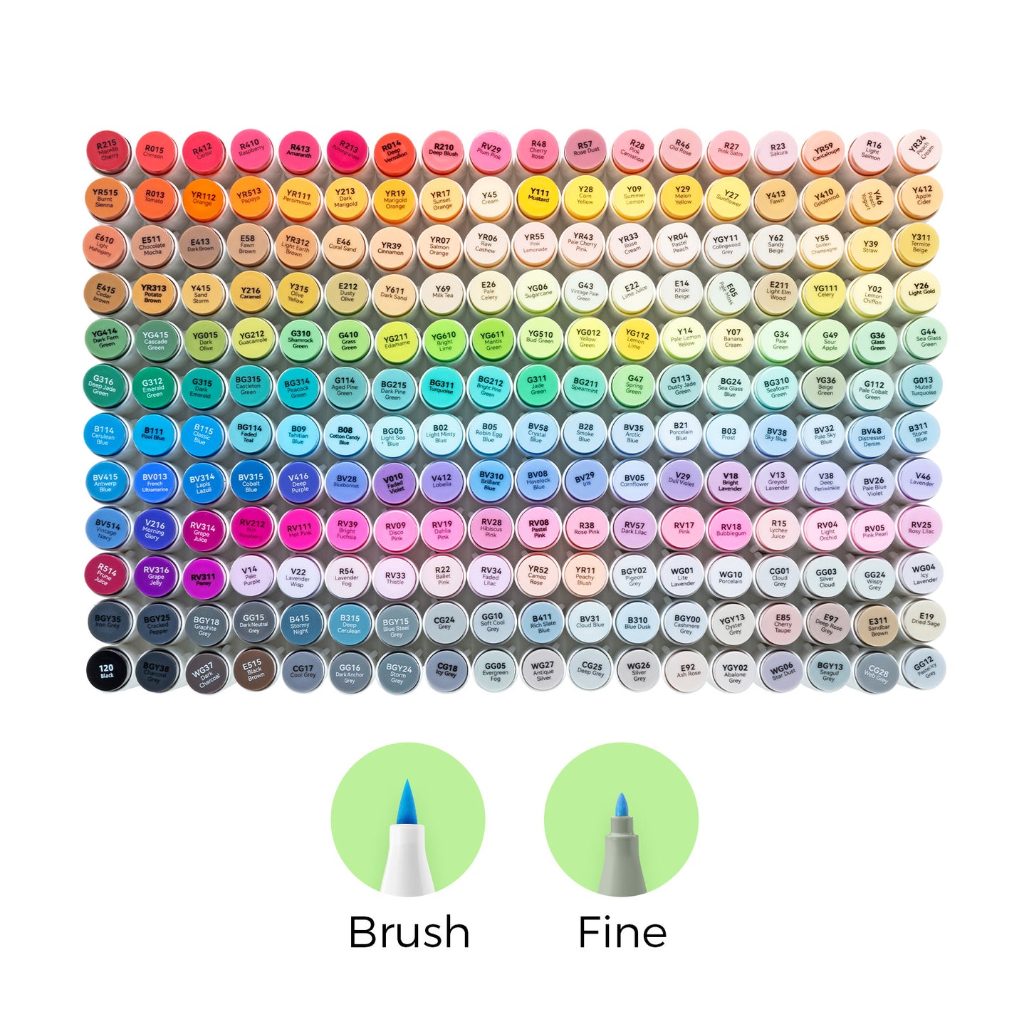 Ohuhu Honolulu B 216 Colours Dual Tip Alcohol Art Markers