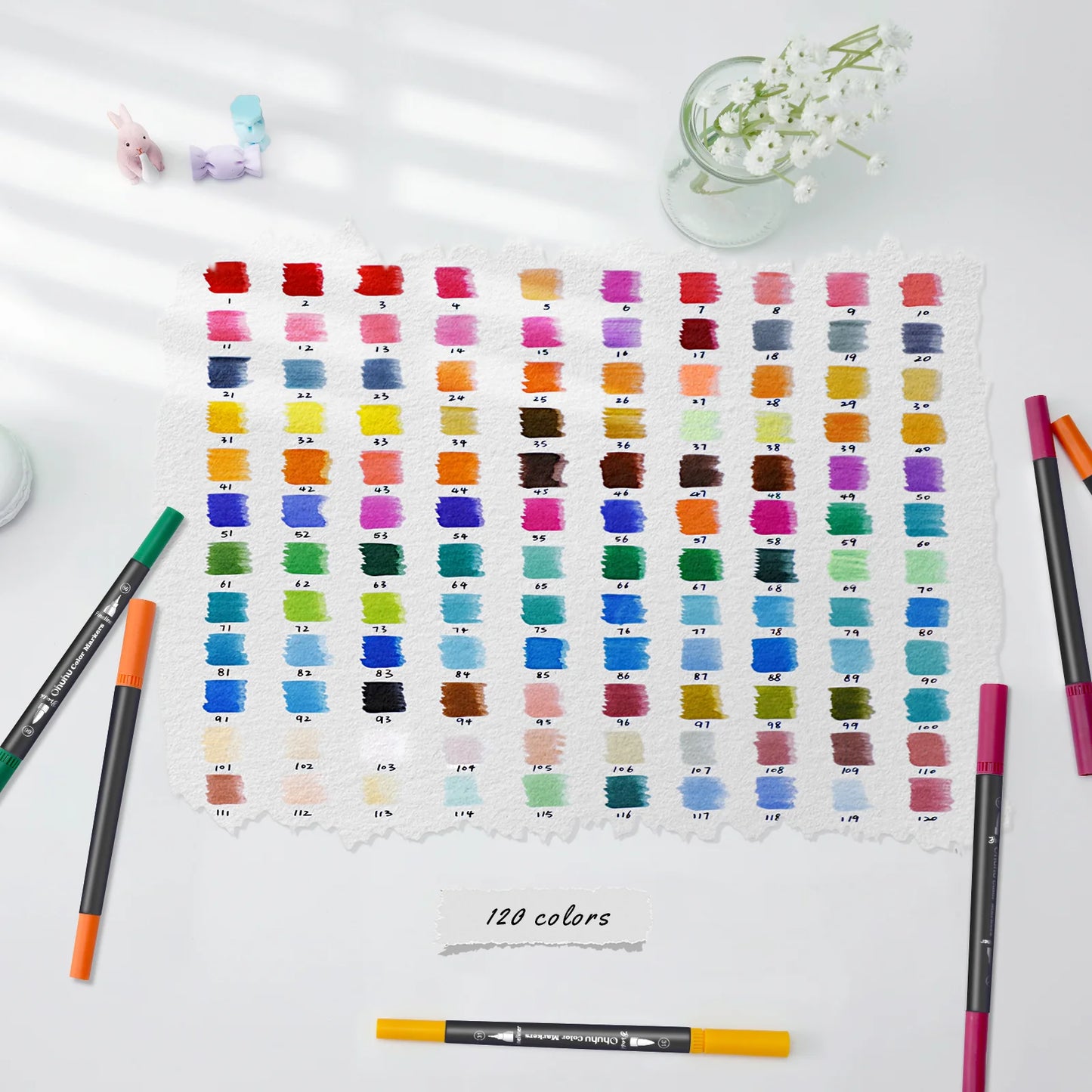Ohuhu Maui 120 Colours Dual Tip Water Based Art Markers