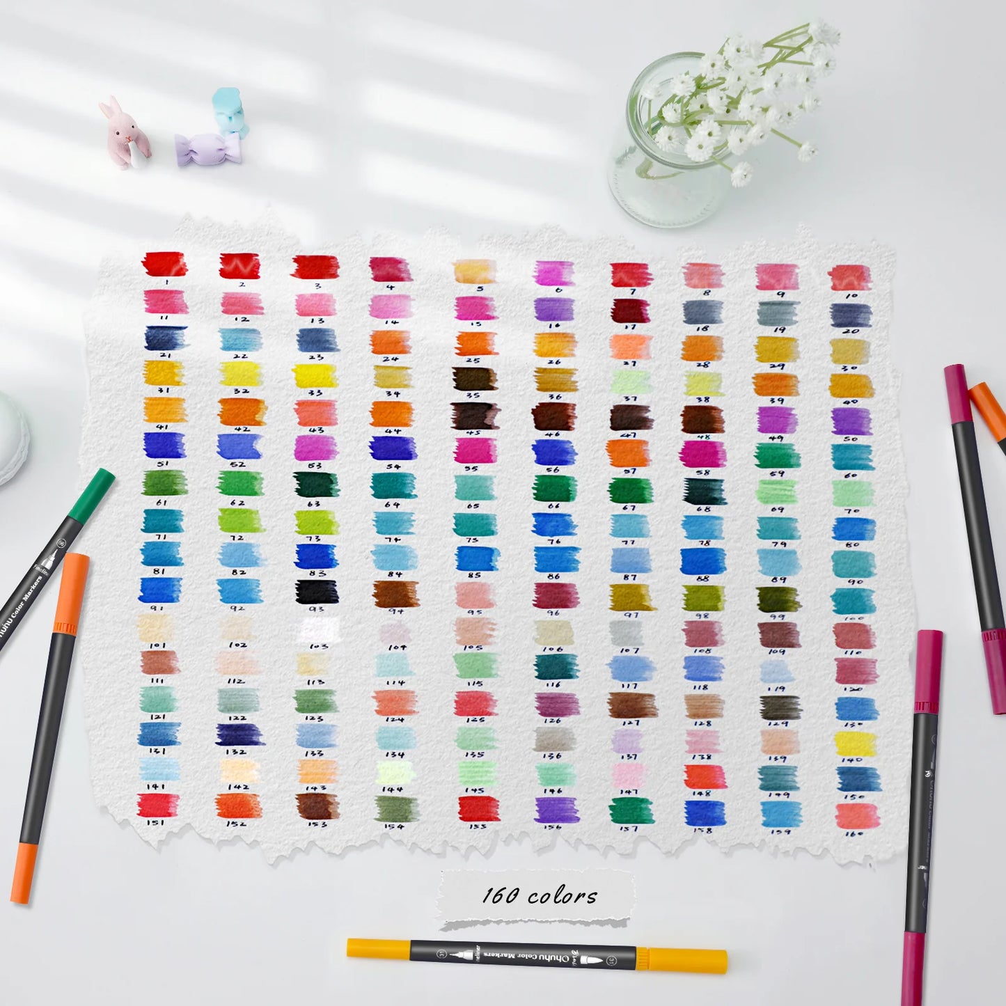 Ohuhu Maui 160 Colours Dual Tip Water Based Art Markers