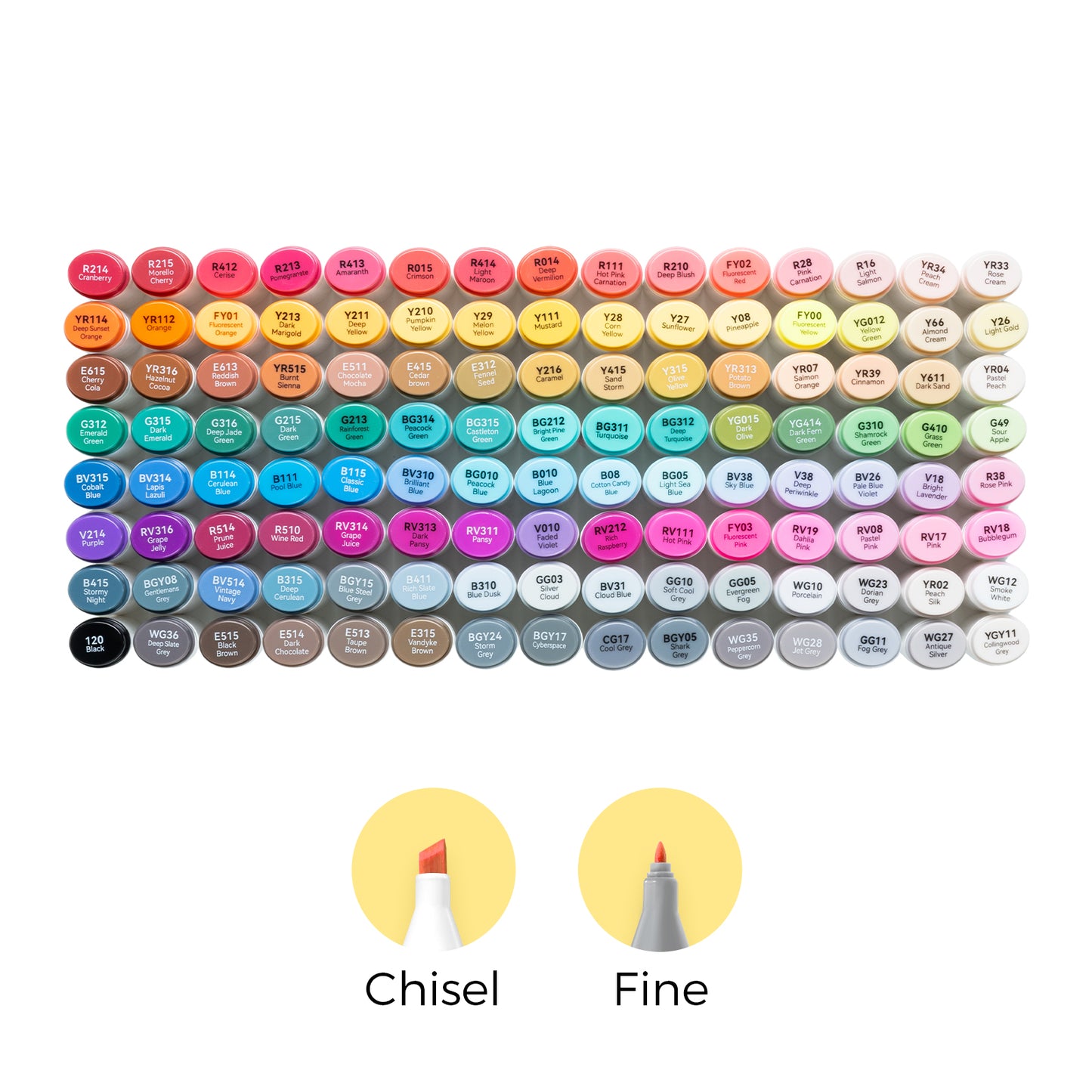 Ohuhu Oahu 120 Colours Dual Tip Alcohol Art Markers