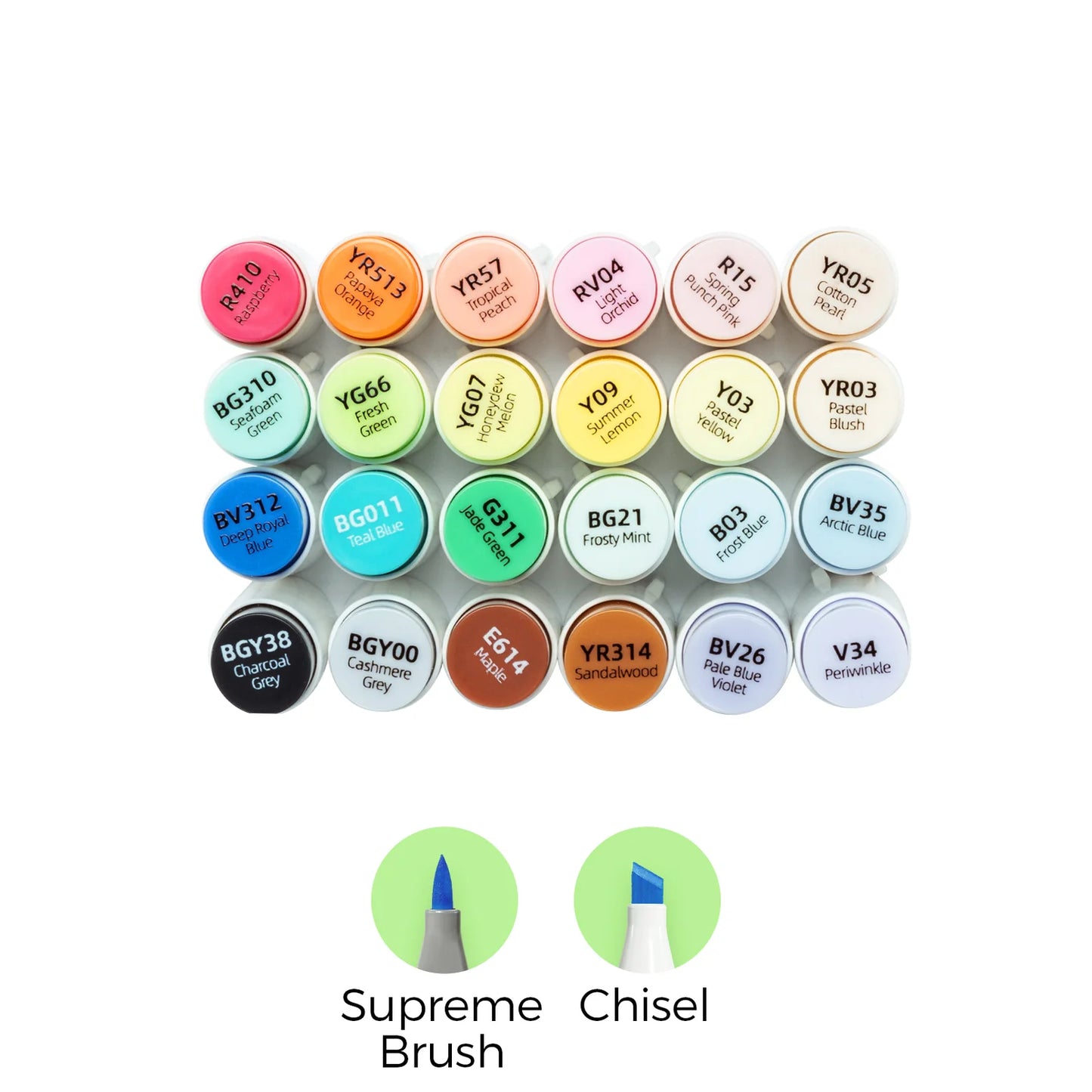 Ohuhu Honolulu Plus 24 Colours Dual Tip Alcohol Art Markers