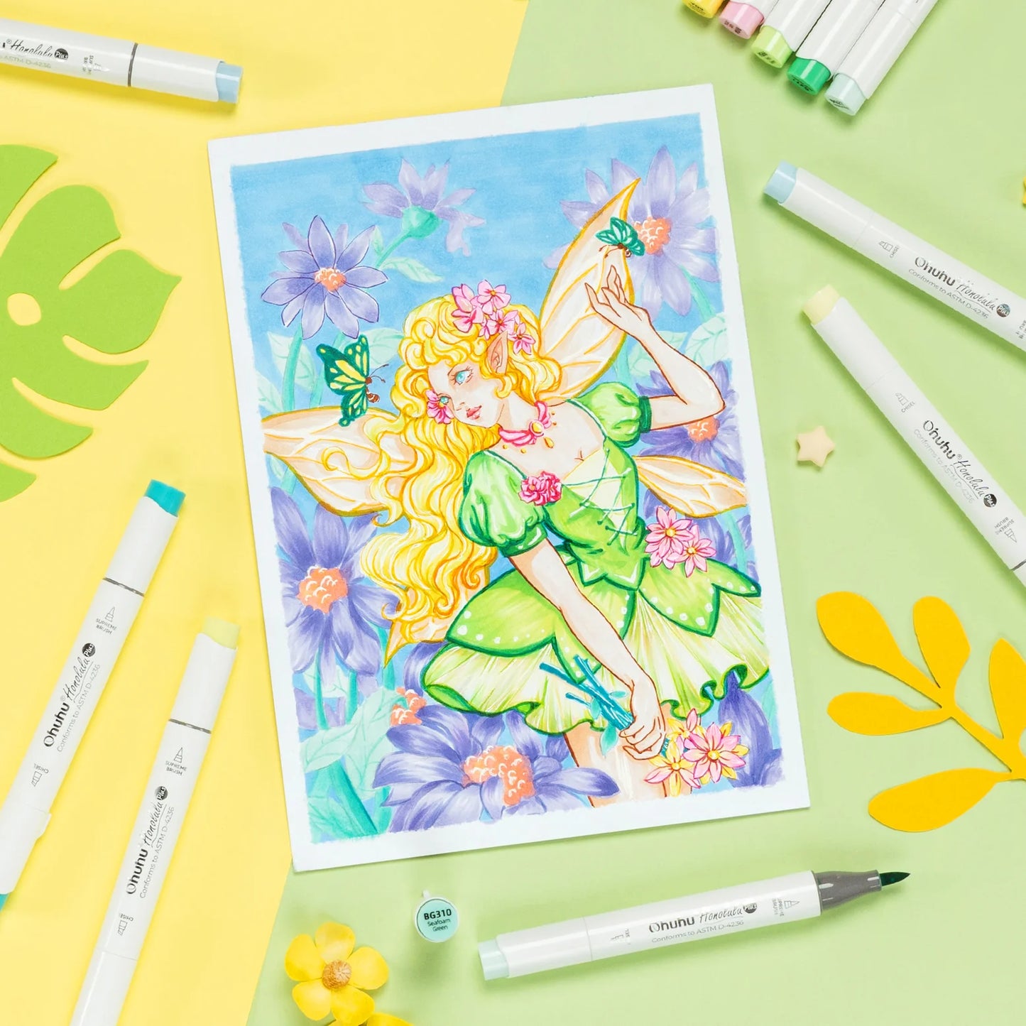 Ohuhu Honolulu Plus 24 Colours Dual Tip Alcohol Art Markers