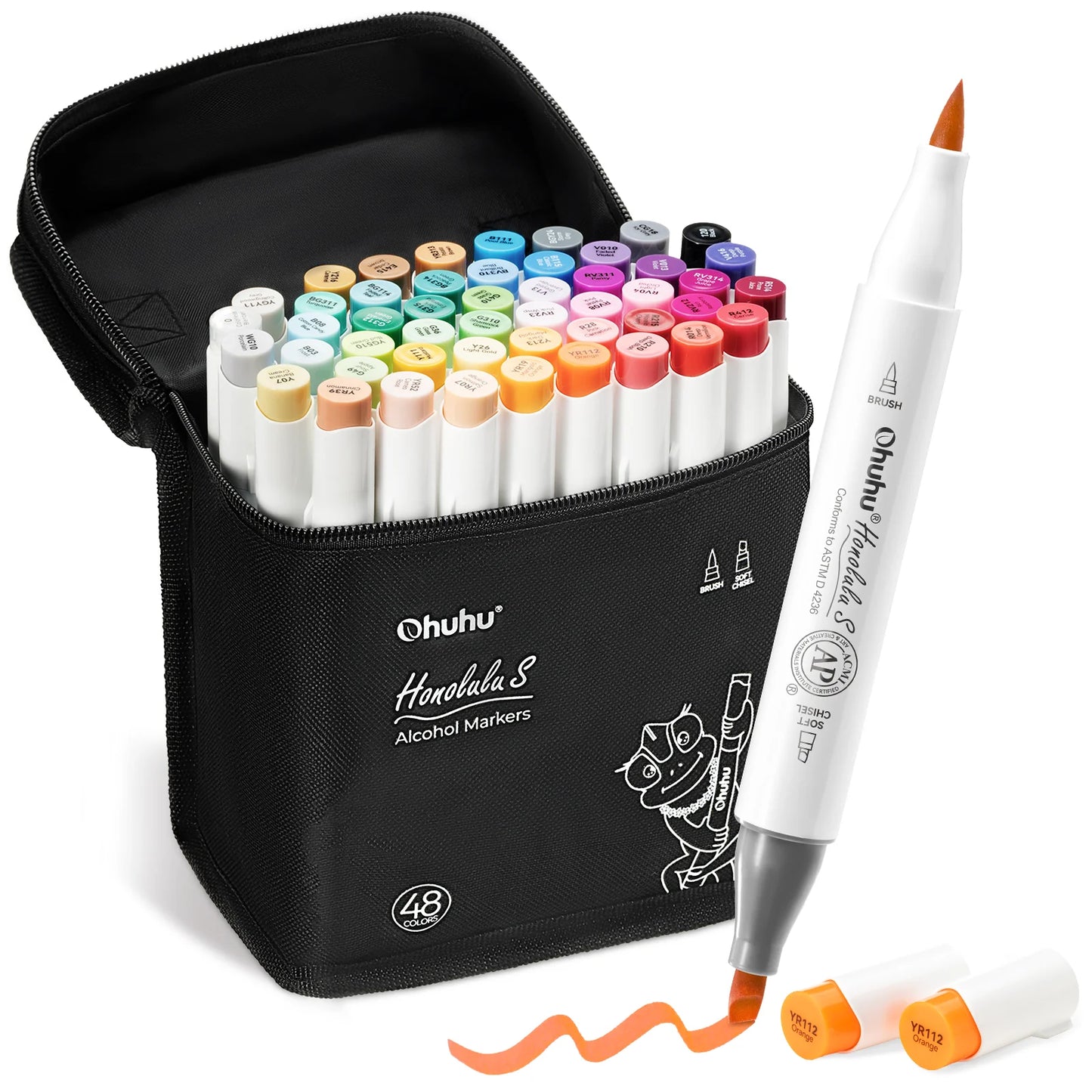 Ohuhu Honolulu S 48 Colours Dual Tip Alcohol Art Markers