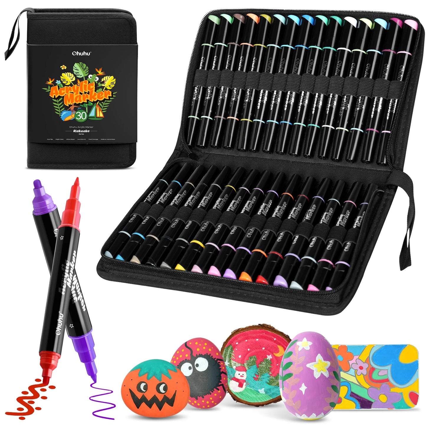 Ohuhu Acrylic Markers 30 Colours