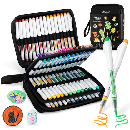 Ohuhu Nahuku 72 Pack Direct-Ink Acrylic Markers