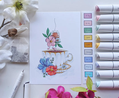 Ohuhu Kaala 24 Colours Dual Tip Alcohol Markers, Basic Tones