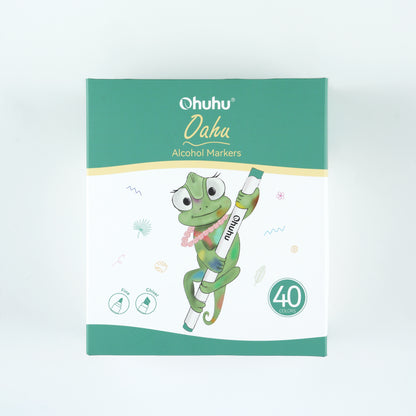 Ohuhu Oahu 40 Colours Dual Tip Alcohol Art Markers (New Packaging)