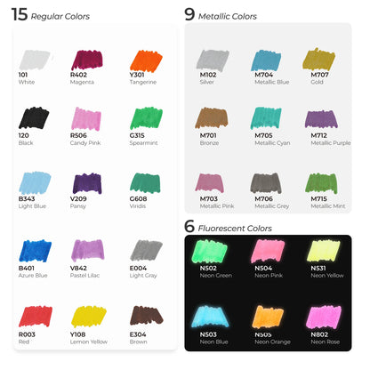 Ohuhu Acrylic Markers 30 Colours