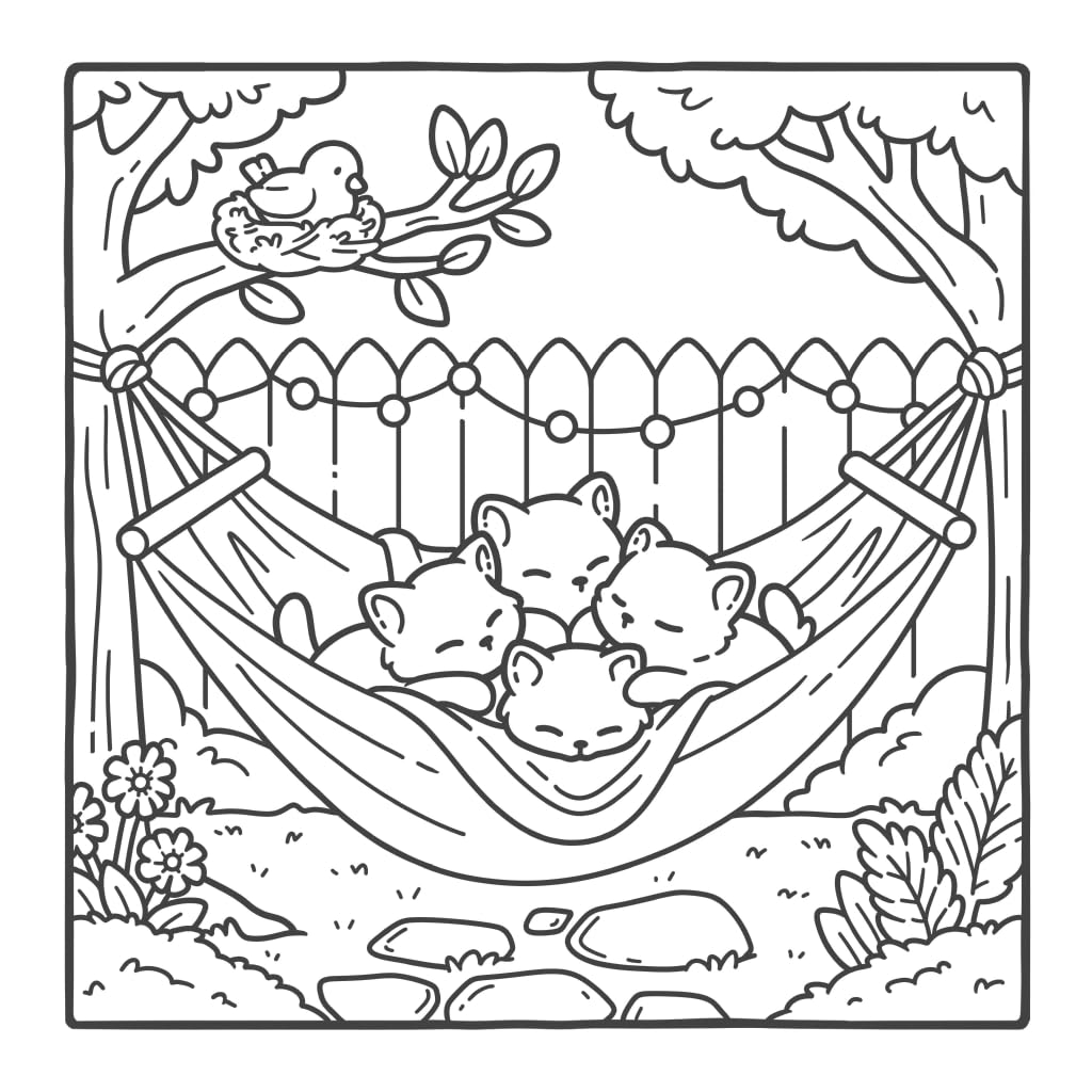 Cozy Kitties, Cute Colouring Book by Jade Summer