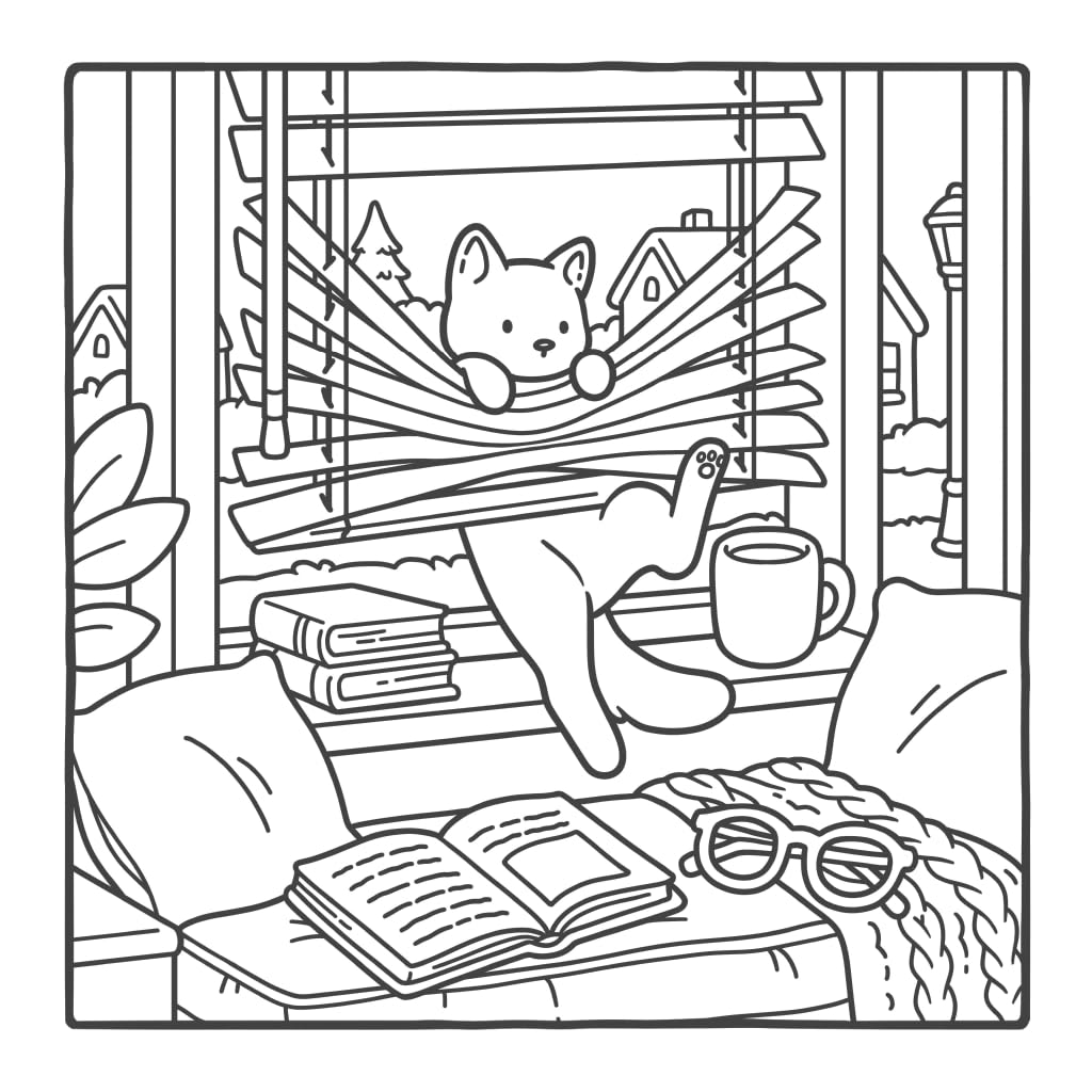 Cozy Kitties, Cute Colouring Book by Jade Summer