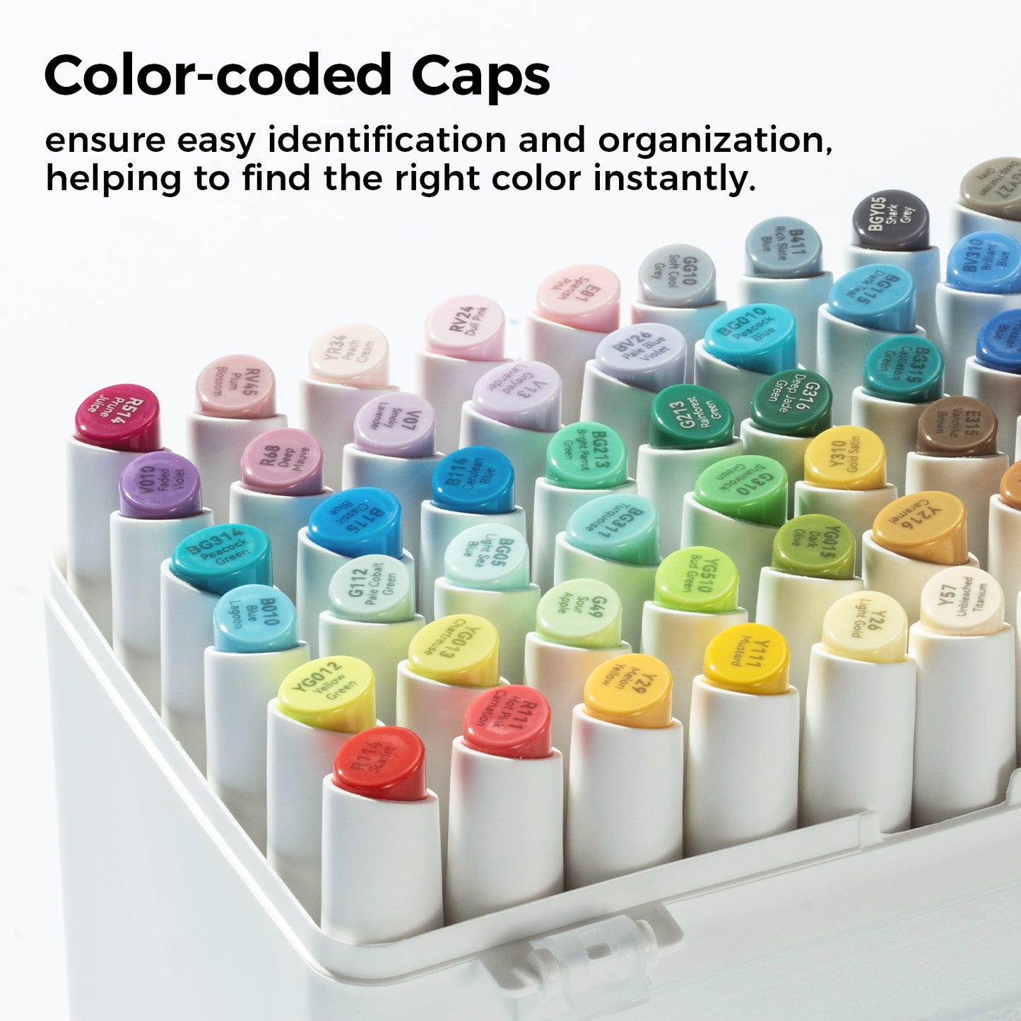 Ohuhu Kaala 60 Colours Dual Tip Alcohol Markers, Landscape Tones