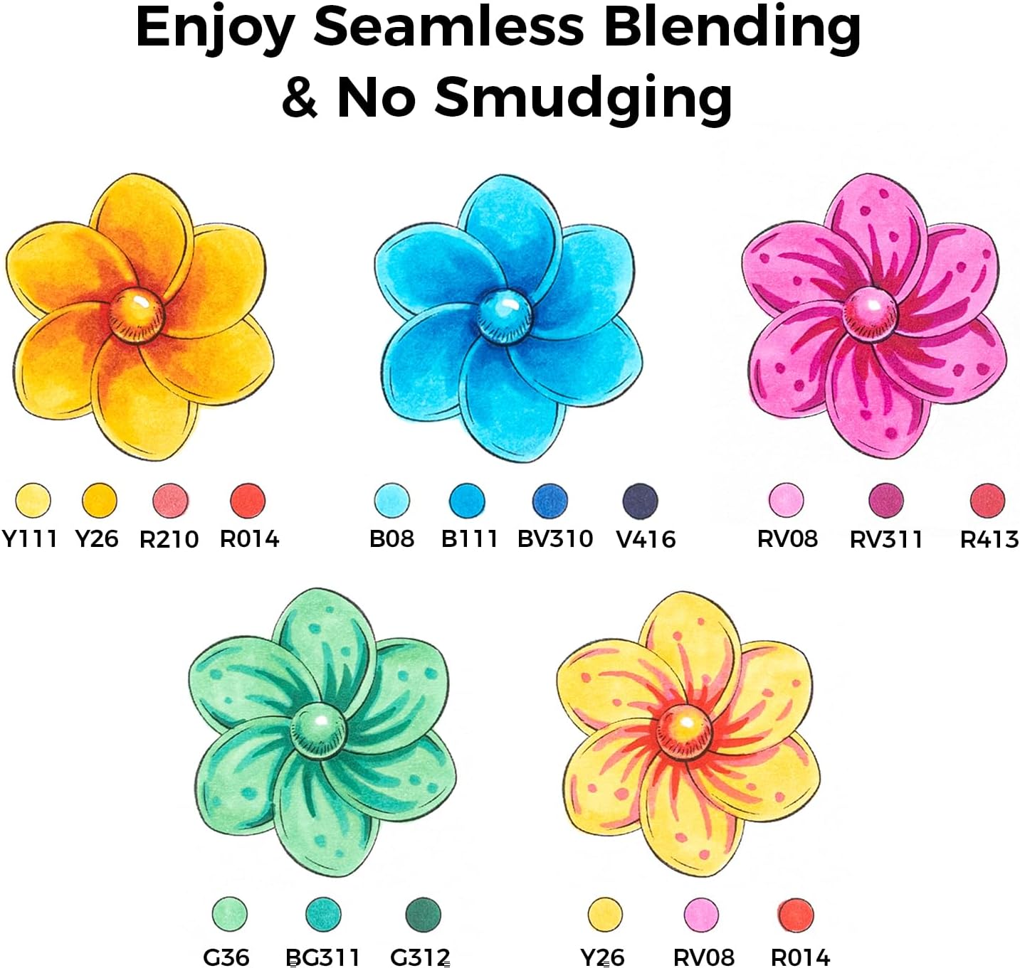 Ohuhu Honolulu 168 Colours Dual Tip Alcohol Art Markers