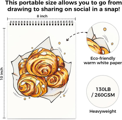 Ohuhu Colouring Book, Double-Sided, Bleedproof - Enjoy the Sweet Moment