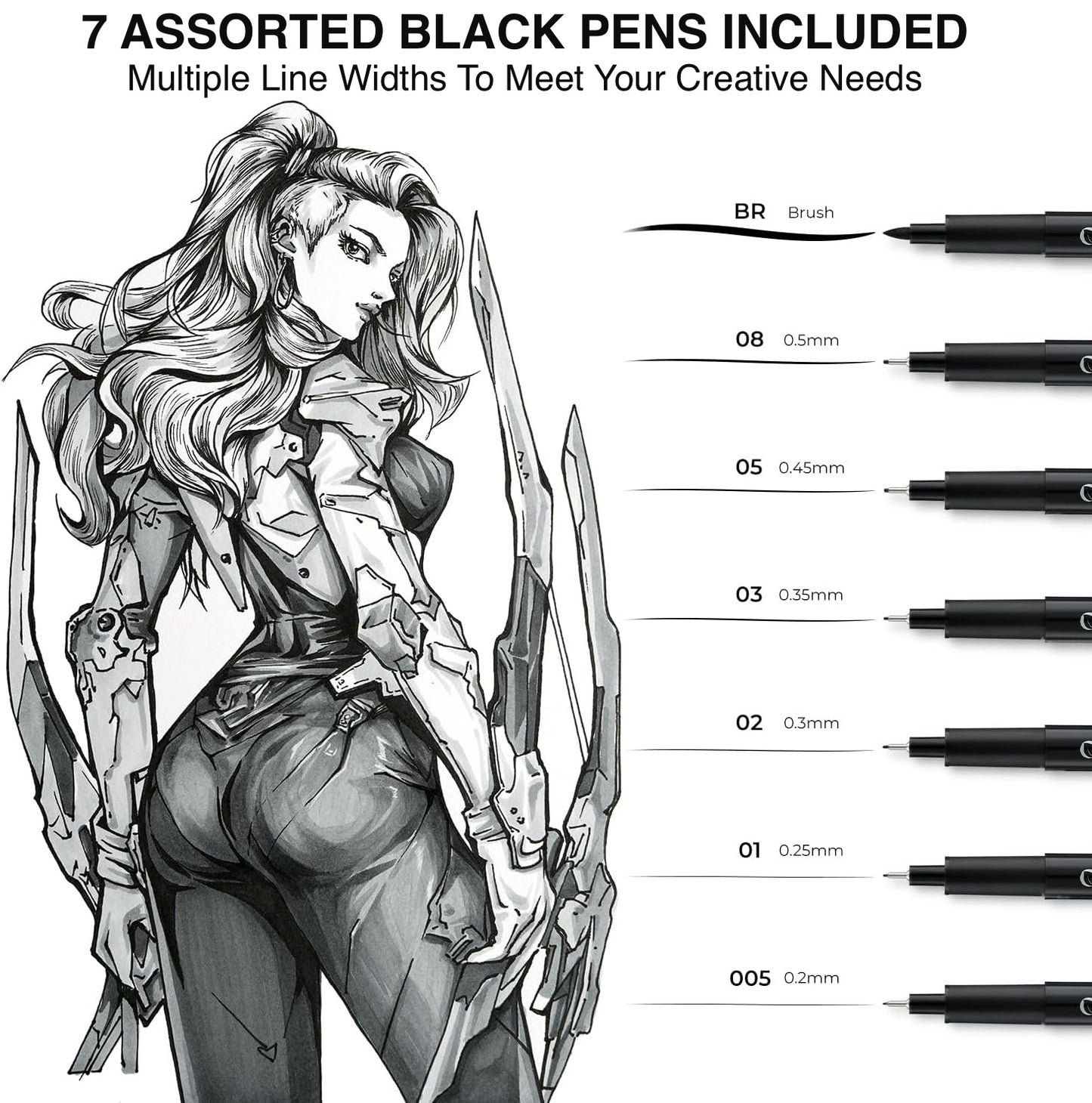 Ohuhu Hana Highway 18 Coloured Fineliner Drawing Pens