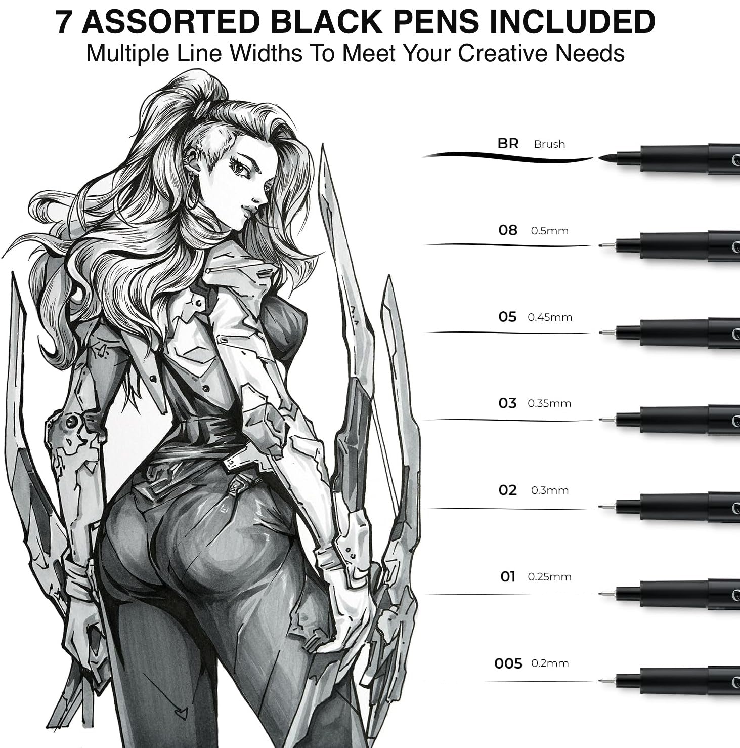 Ohuhu Hana Highway 18 Coloured Fineliner Drawing Pens