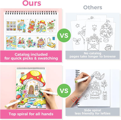 Ohuhu Colouring Book, Double-Sided, Bleedproof - My Simple Pleasure
