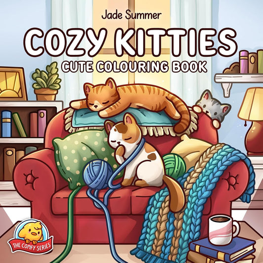 Cozy Kitties, Cute Colouring Book by Jade Summer