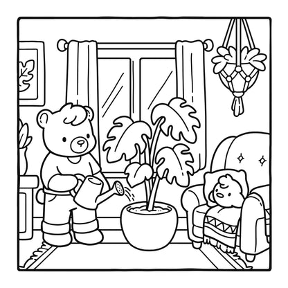Cozy Life, Cute Colouring Book by Jade Summer