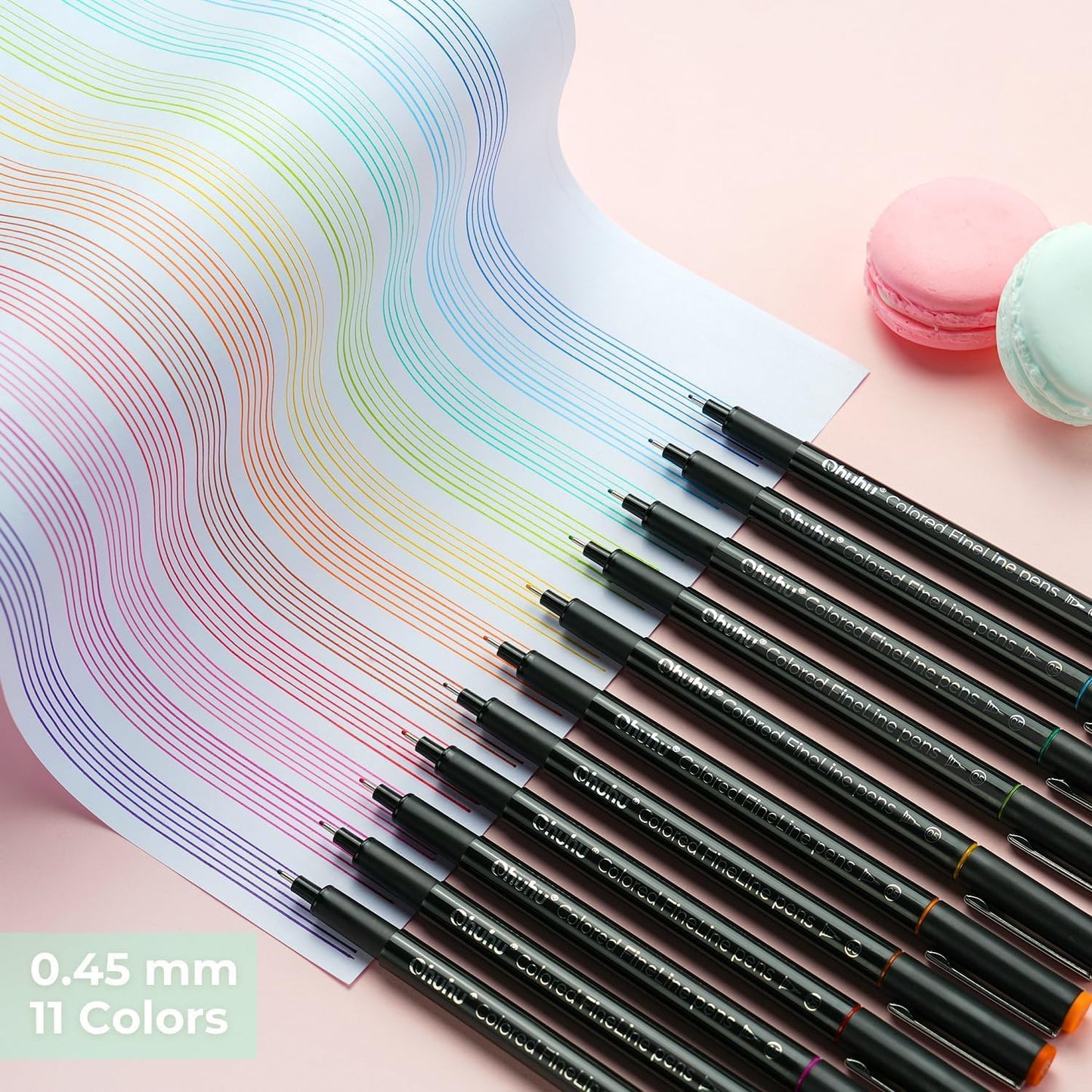 Ohuhu Hana Highway 18 Coloured Fineliner Drawing Pens