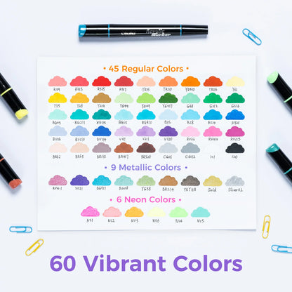 Ohuhu Acrylic Markers 60 Colours