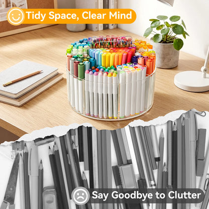Ohuhu 360° Rotating Clear Acrylic Marker Organiser