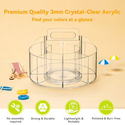 Ohuhu 360° Rotating Clear Acrylic Marker Organiser
