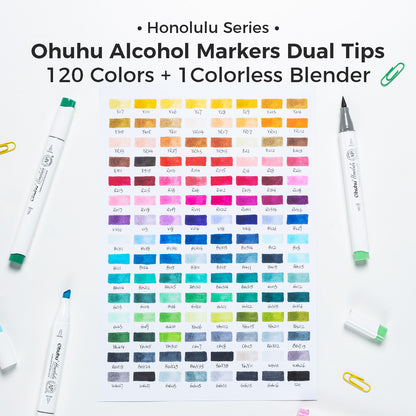 Ohuhu Honolulu 120 Colours Dual Tip Alcohol Art Markers