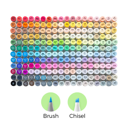 Ohuhu Honolulu 216 Colours Dual Tip Alcohol Art Markers