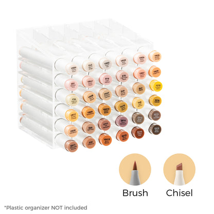 Ohuhu Honolulu 36 Skin Tone Colours Dual Tip Alcohol Markers