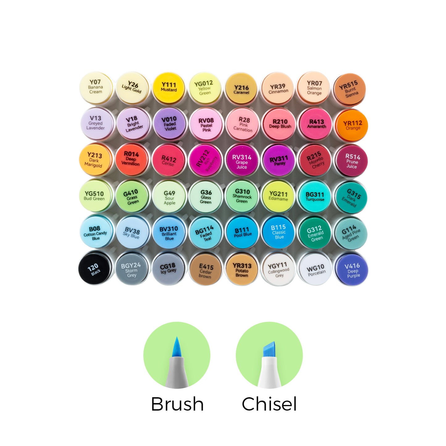 Ohuhu Honolulu 48 Classic Colours Dual Tip Alcohol Art Markers