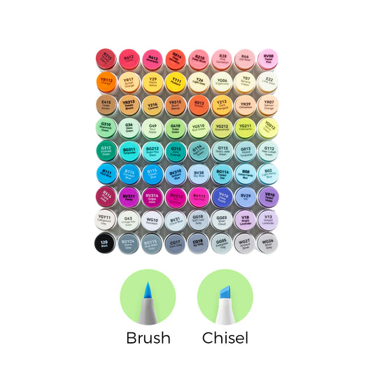 Ohuhu Honolulu 72 Colours Dual Tip Alcohol Art Markers