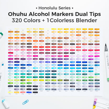 Ohuhu Honolulu 320 Colours Dual Tip Alcohol Art Markers