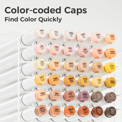Ohuhu Honolulu B 36 Skin Tone Colours Dual Tip Alcohol Markers