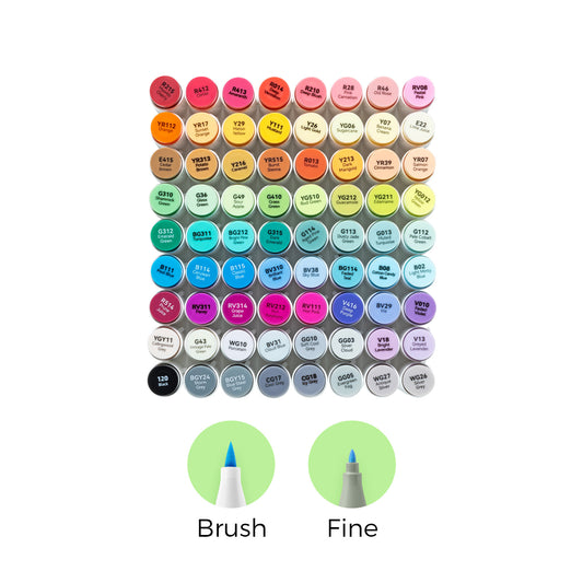 Ohuhu Honolulu B 72 Colours Dual Tip Alcohol Art Markers