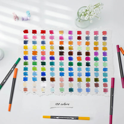Ohuhu Maui 120 Colours Dual Tip Water Based Art Markers