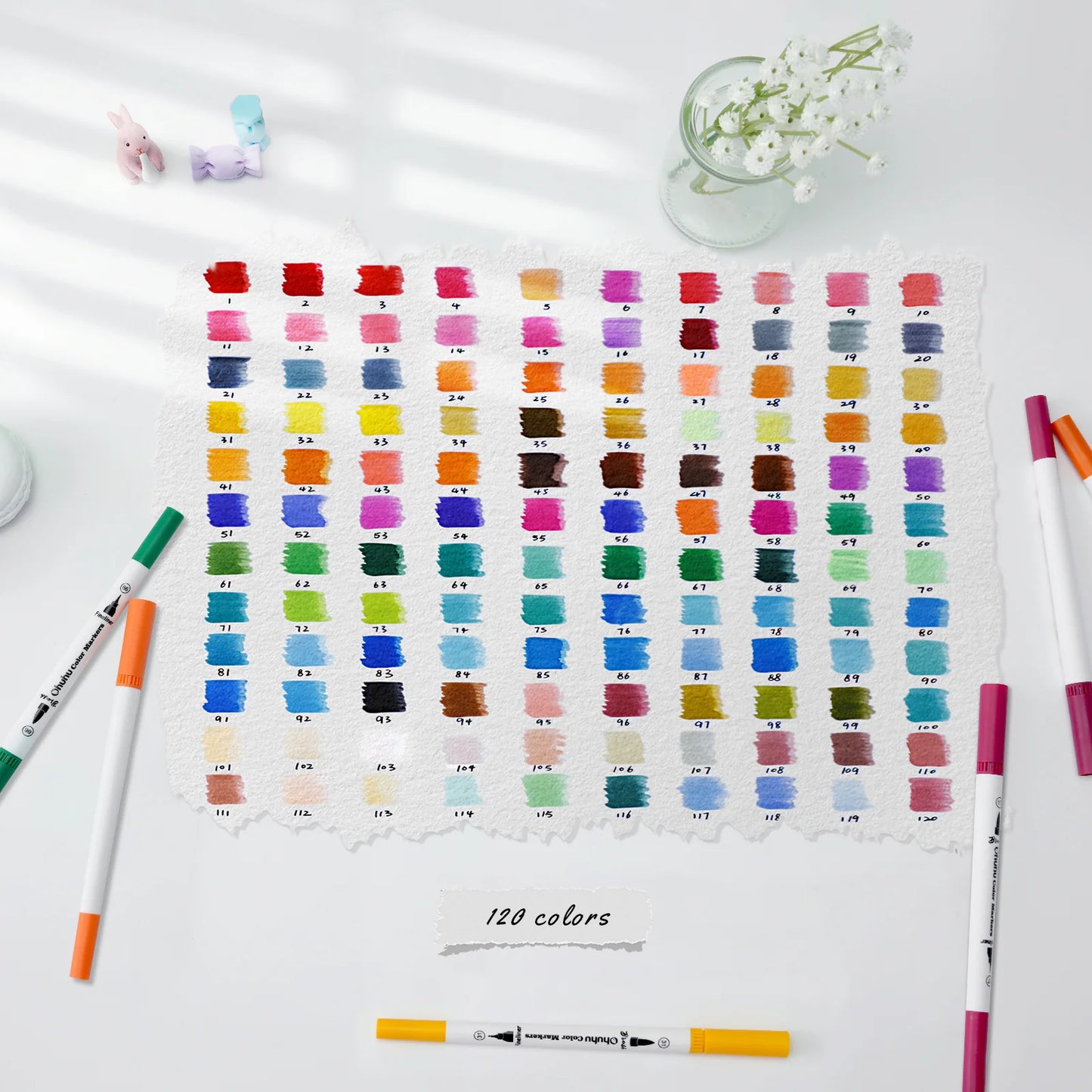 Ohuhu Maui 120 Colours Dual Tip Water Based Art Markers