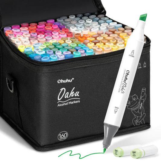 Ohuhu Oahu 160 Colours Dual Tip Alcohol Art Markers