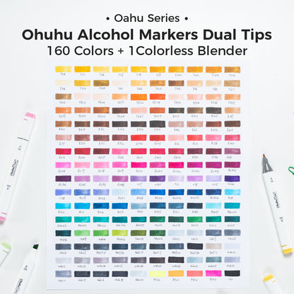 Ohuhu Oahu 160 Colours Dual Tip Alcohol Art Markers