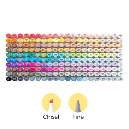 Ohuhu Oahu 200 Colours Dual Tip Alcohol Art Markers