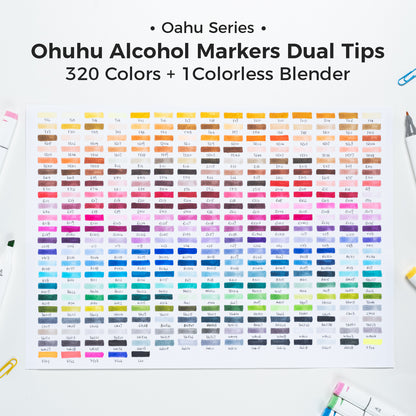 Ohuhu Oahu 320 Colours Dual Tip Alcohol Art Markers