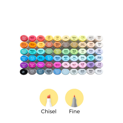 Ohuhu Oahu 60 Colours Dual Tip Alcohol Art Markers